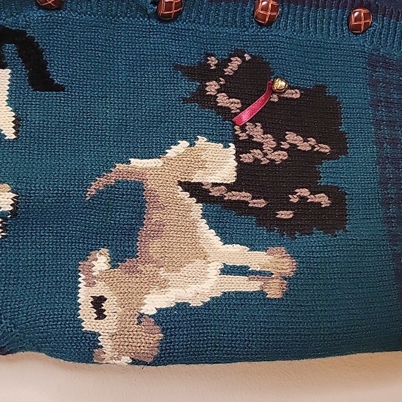 Vintage Christopher & Banks Hand Embroidered Dog Sweater Vest - Picture 6 of 10